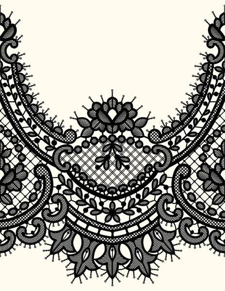 Black Lace Vector Seamless Pattern — Stock Vector