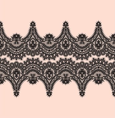 Siyah dantel vektör desen