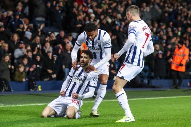 Mikey Johnston of West Bromwich Albion celebrates his goal to make it 1-0 during the Sky Bet Championship match West Bromwich Albion vs Coventry City at The Hawthorns, West Bromwich, United Kingdom, 1st March 202 clipart