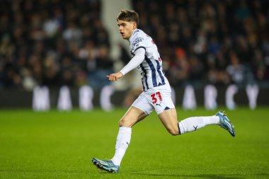 West Bromwich Albion takımının Tom Fellows 'u Sky Bet Şampiyonası maçı sırasında West Bromwich Albion, Coventry City' ye karşı The Hawthorns, West Bromwich, İngiltere, 1 Mart 202
