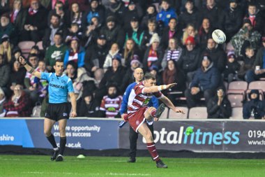 Wigan Warriors 'dan Harry Smith, 1 Mart 202' de Wigan, İngiltere 'deki Wigan Stadyumu' nda Wigan Warriors 'a karşı oynanan 3.