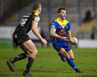 Warrington Wolves 'tan Stefan Ratchford 3. Betfred Süper Lig karşılaşmasında Warrington Wolves Castleford Tigers' a karşı Halliwell Jones Stadyumu, Warrington, İngiltere 1 Mart 202