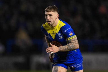 Warrington Wolves 'tan Sam Powell Betfred Süper Lig 3. raundunda Warrington Wolves Castleford Tigers' a karşı Halliwell Jones Stadyumu, Warrington, İngiltere, 1 Mart 202