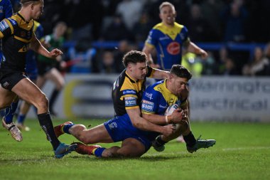 Warrington Wolves 'tan Joe Philbin, 1 Mart 202' de Warrington, İngiltere 'deki Halliwell Jones Stadyumu' nda Warrington Wolves Castleford Tigers 'a karşı oynadığı 3.
