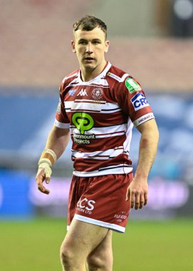 Wigan Warriors 'dan Harry Smith, 3. Betfred Süper Lig karşılaşmasında Wigan Warriors, Huddersfield Giants' a karşı DW Stadyumu, Wigan, İngiltere, 1 Mart 202