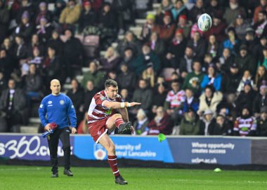 Wigan Warriors 'dan Harry Smith, Wigan' ın 1 Mart 202 'de Wigan, Wigan Stadyumu' ndaki Wigan Warriors 'a karşı oynadığı 3.