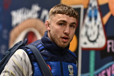 Warrington Wolves 'tan Sam Powell, 1 Mart 202' de Warrington Wolves Castleford Tigers 'a karşı oynadığı Betfred Süper Lig karşılaşmasında sahaya çıktı.