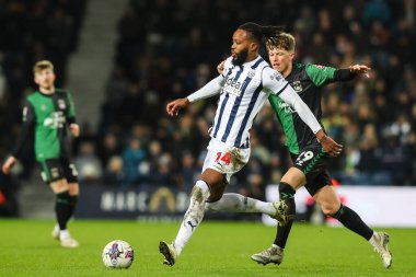 Nathaniel Chalobah of West Bromwich Albion passes the ball during the Sky Bet Championship match West Bromwich Albion vs Coventry City at The Hawthorns, West Bromwich, United Kingdom, 1st March 202 clipart