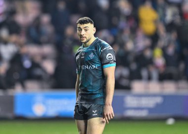 Huddersfield Giants 'tan Jake Connor, Betfred Süper Lig 3. raundunda Wigan Warriors' a karşı Huddersfield Giants, Wigan, Birleşik Krallık 'ta 1 Mart 202