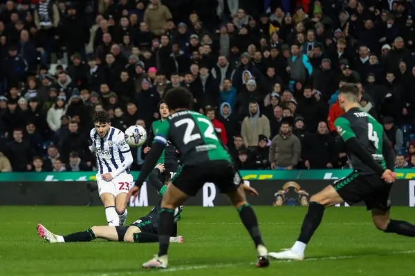 Mikey Johnston Fra West Bromwich Albion Scorer Mål Gjøre Det – stockfoto