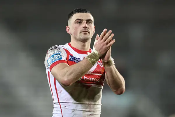 Lewis Dodd Helens Célèbre Victoire Avec Les Fans Lors Match — Photo