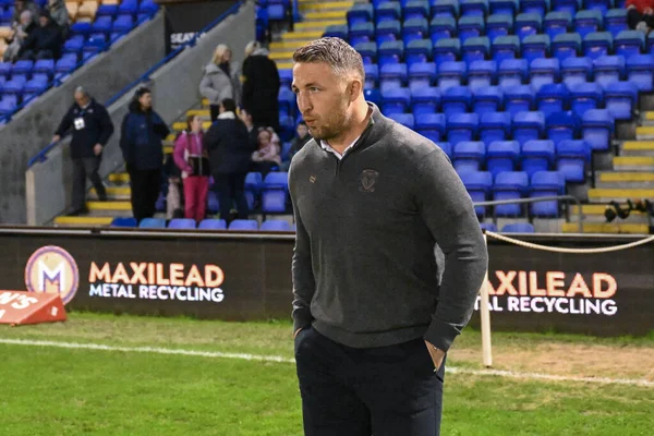 Sam Burgess Head Coach Warrington Wolves Sam Burgess Durante Partita — Foto Stock