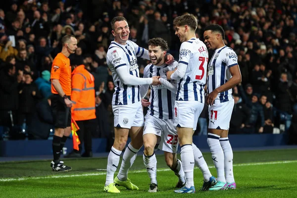 Mikey Johnston West Bromwich Albion Célèbre Son Faire Lors Sky — Photo