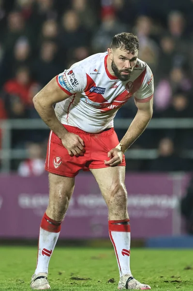 Alex Walmsley Van Helens Tijdens Betfred Super League Ronde Wedstrijd — Stockfoto