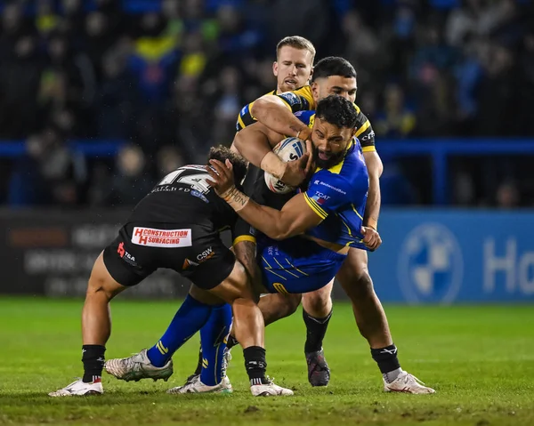 Zane Musgrove Warrington Wolves Tackled Liam Horne Castleford Tigers Elie — Stock Photo, Image