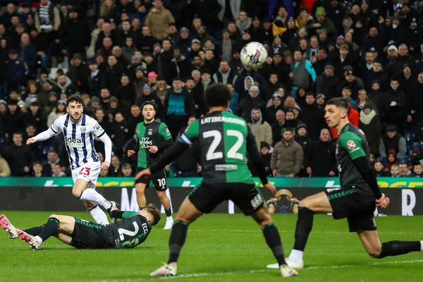 Mikey Johnston West Bromwich Albion Vstřelil Gól Aby Během Zápasu — Stock fotografie