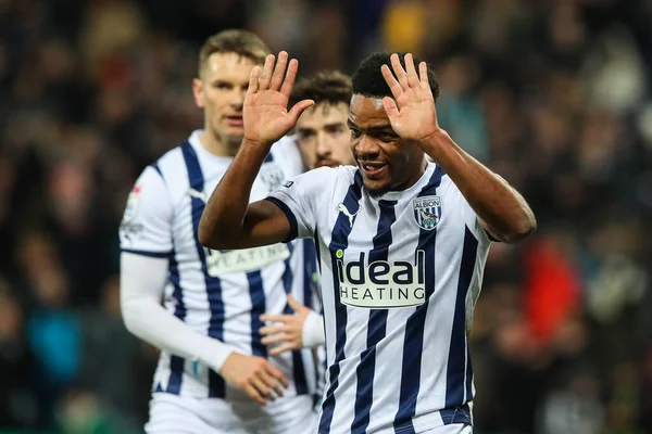 Grady Diangana West Bromwich Albion Celebrates His Goal Make Sky — Stock Photo, Image