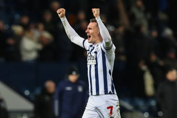 Jed Wallace West Bromwich Albion Firar Sitt Lag Vinna Efter — Stockfoto