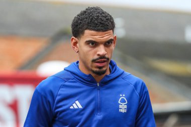 Nottingham Ormanı 'ndan Morgan Gibbs-White, Nottingham Forest' a karşı Liverpool Premier Lig maçı öncesinde İngiltere 'nin Nottingham City Ground kentinde 2 Mart 202' de geldi.