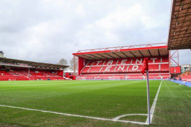 Nottingham Forest 'ın yuvası olan City Ground' un genel görünümü, Premier League karşılaşması öncesinde Nottingham Forest Liverpool 'a karşı City Ground, Nottingham, İngiltere, 2 Mart 202