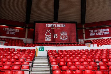 Nottingham Forest 'ın yuvası olan City Ground' un genel görünümü, Premier League karşılaşması öncesinde Nottingham Forest Liverpool 'a karşı City Ground, Nottingham, İngiltere, 2 Mart 202