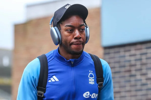 Anthony Elanga Nottingham Forest Anländer Före Premier League Matchen Nottingham — Stockfoto