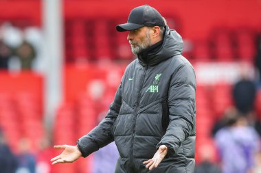 Liverpool 'un Liverpool teknik direktörü Jrgen Klopp Premier League karşılaşması öncesi ısınma sırasında Nottingham Forest Liverpool' a karşı City Ground, Nottingham, İngiltere, 2 Mart 2024