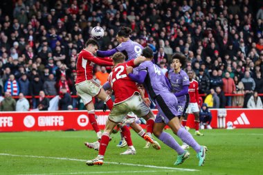 Liverpool 'dan Darwin Nez Premier Lig maçında Nottingham Forest Liverpool' a karşı City Ground, Nottingham, İngiltere 'de 2 Mart 2024' te 0-1 'lik skorla gol attı.