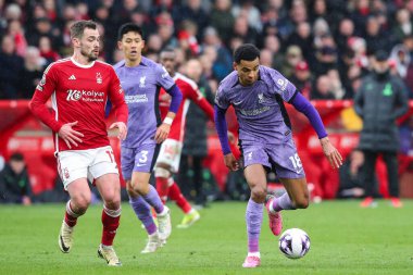 Cody Gakpo of Liverpool goes forward with the ball during the Premier League match Nottingham Forest vs Liverpool at City Ground, Nottingham, United Kingdom, 2nd March 202 clipart