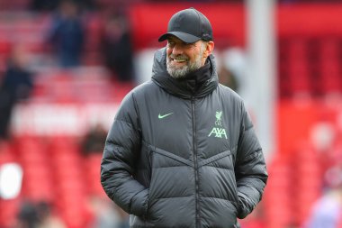 Liverpool 'un Liverpool teknik direktörü Jrgen Klopp Premier League karşılaşması öncesi ısınma sırasında Nottingham Forest Liverpool' a karşı City Ground, Nottingham, İngiltere, 2 Mart 2024
