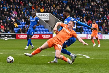 Blackpool 'dan Shayne Lavery, 2 Mart 202' de Croud Meadow, Shrewsbury, İngiltere 'de oynanan Skrewsbury Town-Blackpool maçında çizgiye ulaşamadı.