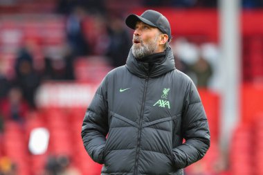 Liverpool 'un Liverpool teknik direktörü Jrgen Klopp Premier League karşılaşması öncesi ısınma sırasında Nottingham Forest Liverpool' a karşı City Ground, Nottingham, İngiltere, 2 Mart 2024
