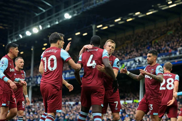 Kurt Zouma West Ham United Celebrates Scoring Make Premier League — Stock Photo, Image