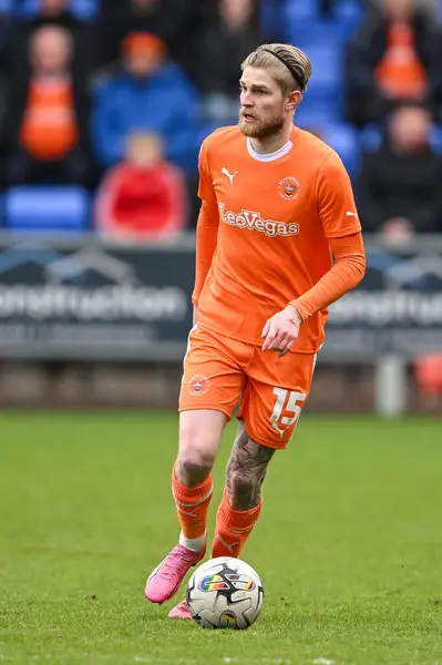 Hayden Coulson Blackpool Gör Paus Med Bollen Sky Bet League — Stockfoto