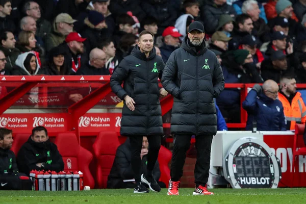 Jrgen Klopp Manager Van Liverpool Tijdens Premier League Match Nottingham — Stockfoto