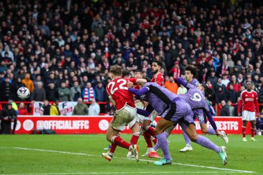 Liverpool 'dan Darwin Nez Premier Lig maçında Nottingham Forest Liverpool' a karşı City Ground, Nottingham, İngiltere 'de 2 Mart 2024' te 0-1 'lik skorla gol attı.