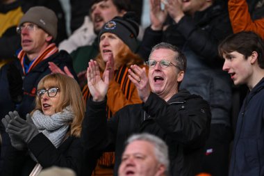 Blackpool taraftarları 2 Mart 202 'de Croud Meadow, Shrewsbury, İngiltere' de oynanan Shrewsbury Town-Blackpool maçında