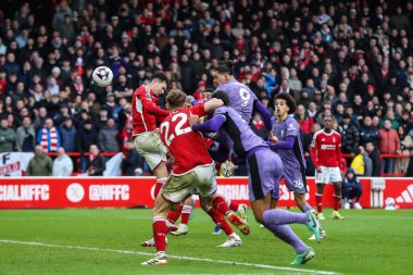 Liverpool 'dan Darwin Nez Premier Lig maçında Nottingham Forest Liverpool' a karşı City Ground, Nottingham, İngiltere 'de 2 Mart 2024' te 0-1 'lik skorla gol attı.