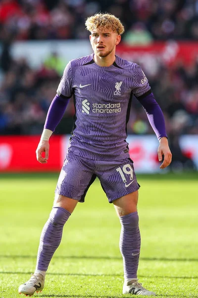 Harvey Elliott Uit Liverpool Tijdens Premier League Match Nottingham Forest — Stockfoto