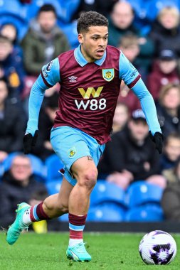 Burnley 'den Manuel Benson Premier Lig maçı sırasında Burnley' e karşı Burnemouth Turf Moor, Burnley, İngiltere 'de 3 Mart 202' de