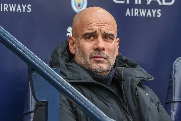 Pep Guardiola Manager Manchester City Premier League Match Manchester City — Fotografia de Stock