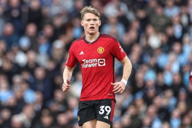 Manchester United 'ın Manchester City ile Manchester United arasındaki Premier League maçında 3 Mart 202' de Etihad Stadyumu 'nda Scott McTominay