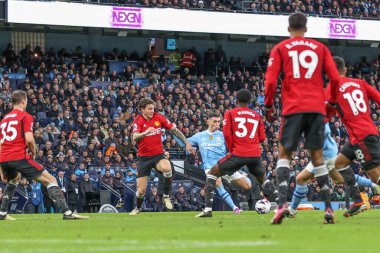 Manchester City 'den Phil Foden Premier League maçında Manchester United' a karşı 3 Mart 2024 'te Etihad Stadyumu' nda 1-1 berabere kaldı.