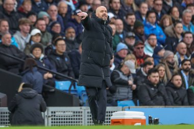 Manchester United takımının 10 Hag teknik direktörü Manchester City 'nin Manchester United' a karşı 3 Mart 202 'de Etihad Stadyumu' nda oynadığı Premier League maçında takım talimatlarını verdi.