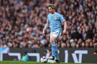 Manchester City 'den Kevin De Bruyne Premier League maçında Manchester United' a karşı Etihad Stadyumu, Manchester, İngiltere, 3 Mart 202