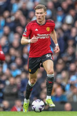 Manchester United 'ın Manchester City ile Manchester United arasındaki Premier League maçında 3 Mart 202' de Etihad Stadyumu 'nda Scott McTominay