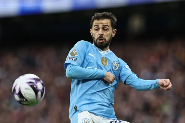 Bernardo Silva Från Manchester City Aktion Premier League Matchen Manchester — Stockfoto