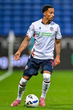 Bolton Wanderers 'dan Josh Dacres-Cogley, Bolton Wanderers' a karşı Rotherham United 'ın 2 Eylül 2025' te Toughsheet Community Stadyumu 'nda oynadığı Vertu Kupası maçında...