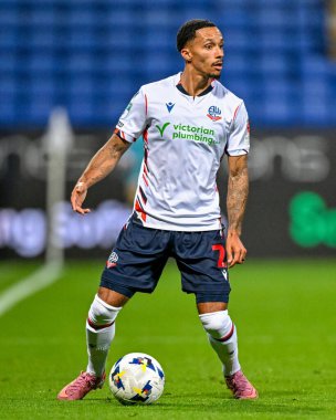 Bolton Wanderers 'dan Josh Dacres-Cogley, Bolton Wanderers' a karşı Rotherham United 'ın 2 Eylül 2025' te Toughsheet Community Stadyumu 'nda oynadığı Vertu Kupası maçında...