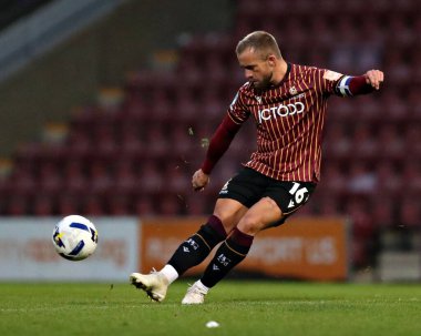 Bradford City 'den Alex Pattison 2 Eylül 2025' te Bradford Stadyumu 'nda Bradford City ile Grimsby Town arasındaki Vertu Kupası maçında